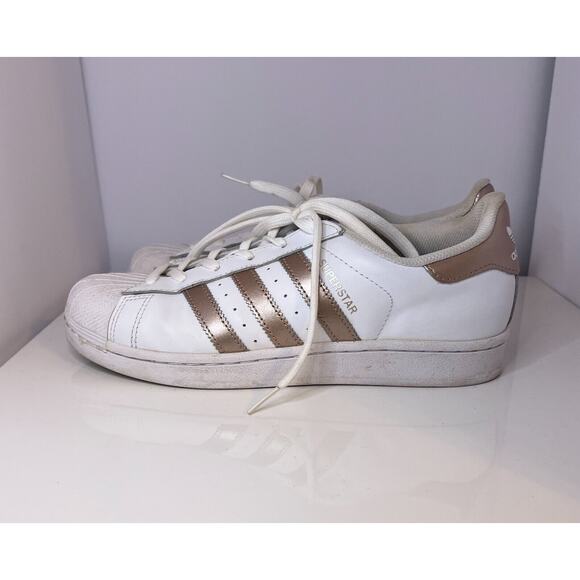 Adidas Superstar White Copper Metallic Women's US Size 7.5 - Picture 2 of 9
